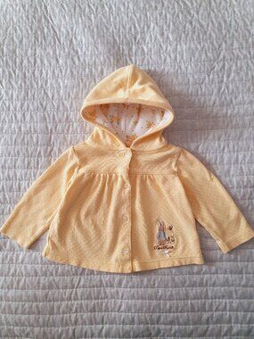 The Original Peter Rabbit Baby Yellow Polka Dot Hooded Jacket - 6-9 Months